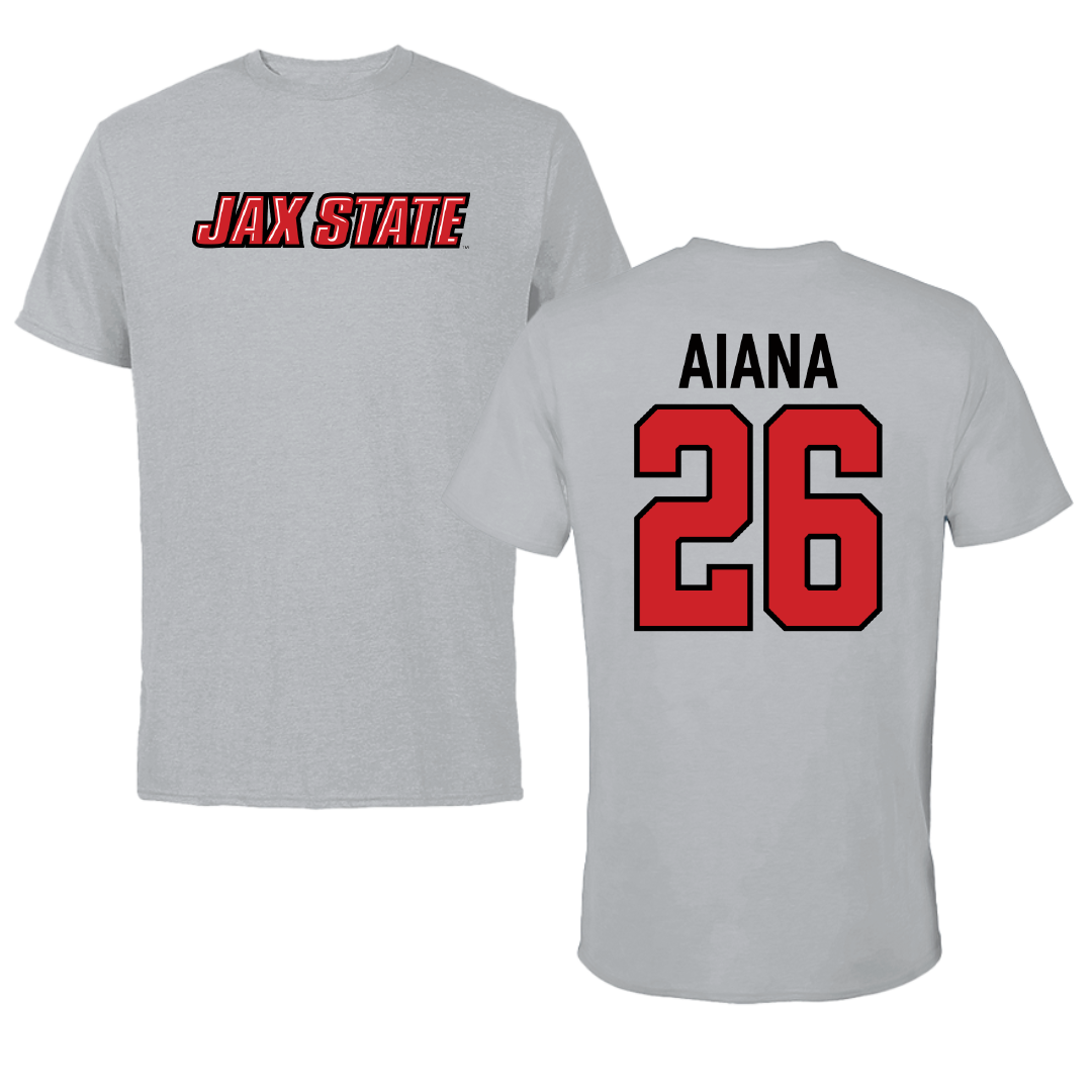 Jacksonville State University Volleyball Sport Gray Tee - #26 Hana Aiana