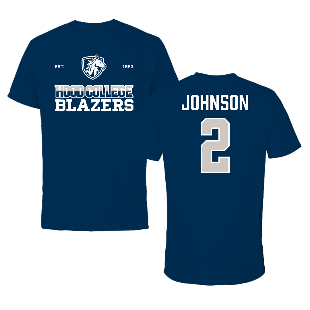 Hood College Basketball (W) Navy General Performance Tee - #2 Kourtney Johnson