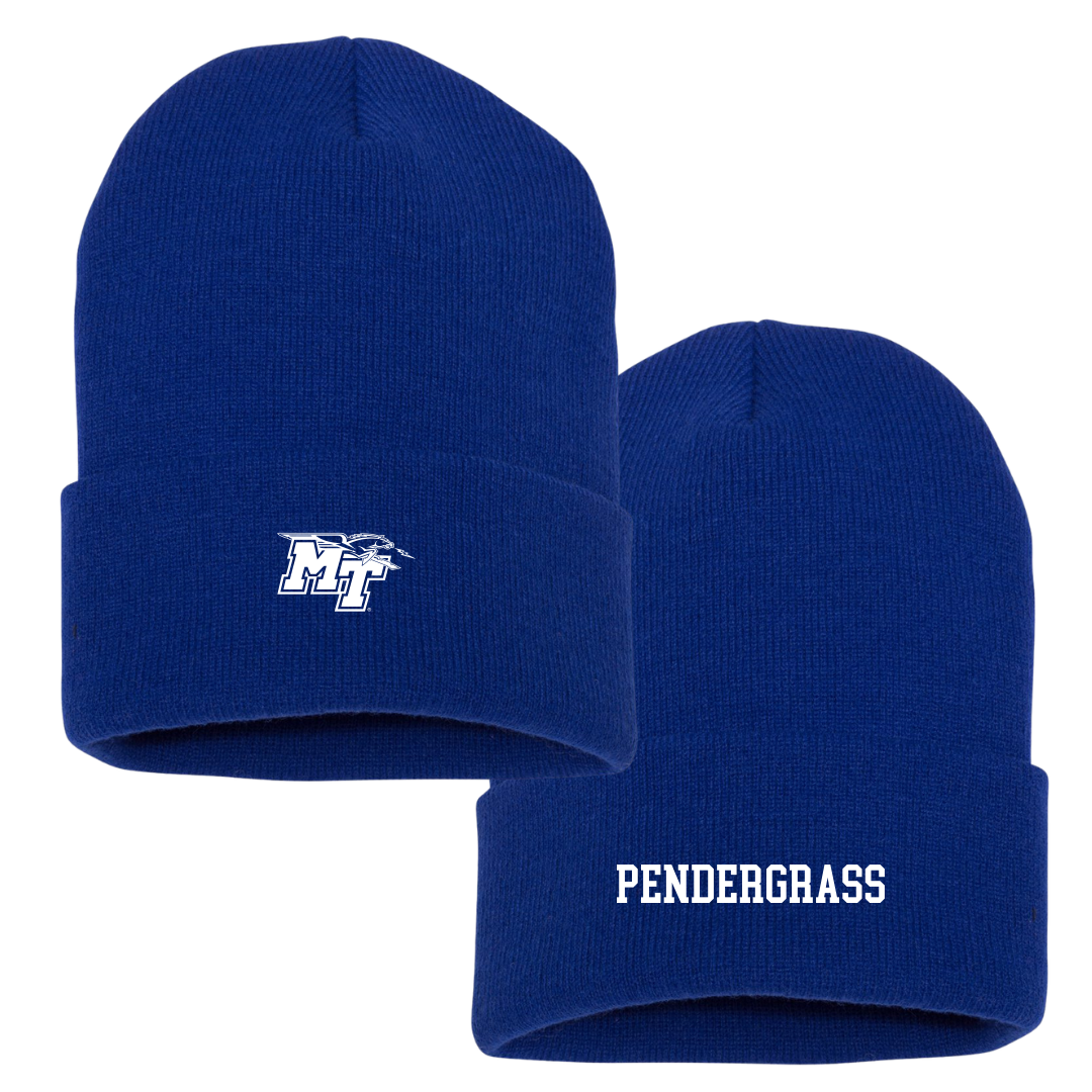 Middle Tennessee State University Baseball Blue Beanie - #47 Rex Pendergrass