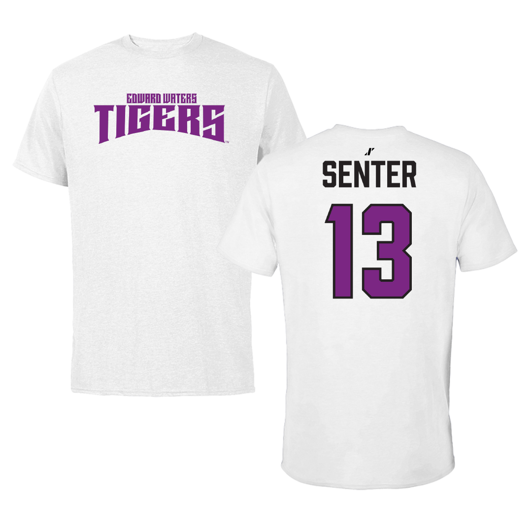 Edward Waters University Soccer (W) White Classic Performance Tee - #13 Tamarra Senter
