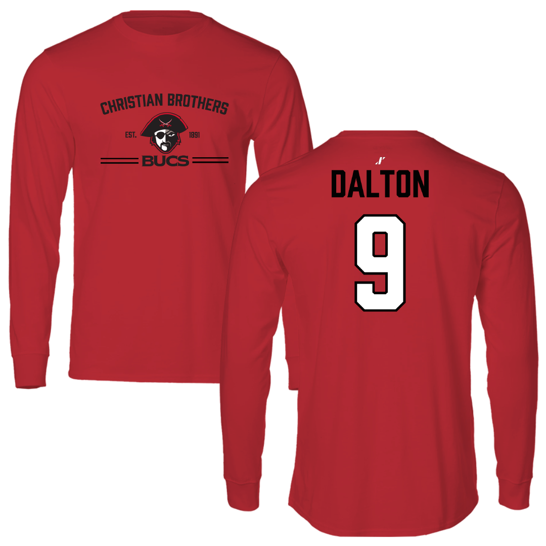 Christian Brothers University Baseball Red General Long Sleeve - #9 Grant Dalton