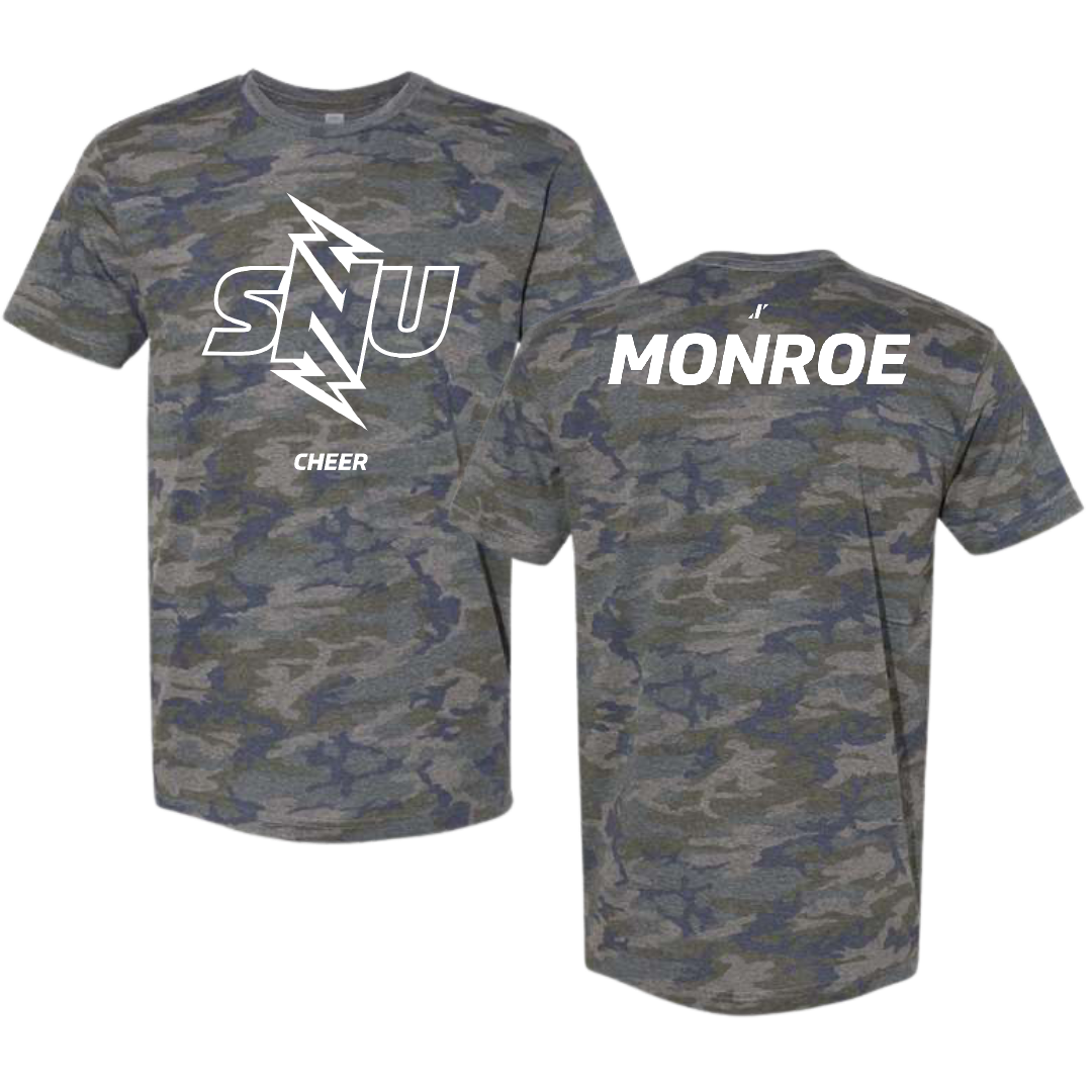 Southern Nazarene University Cheer Vintage Camo Tee - Emerson Monroe