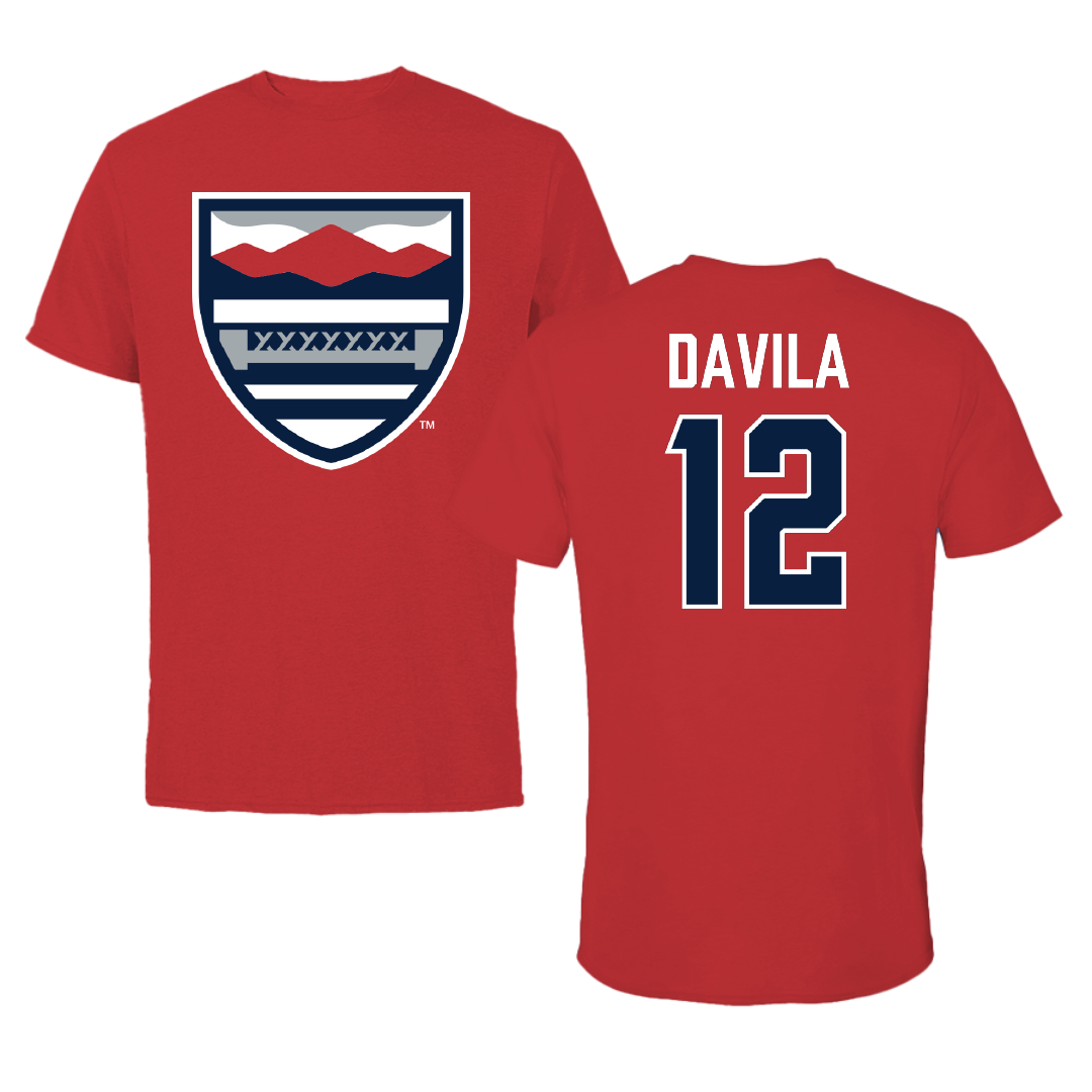 New England College Basketball (W) Red Performance Tee - #12 Amanda Davila