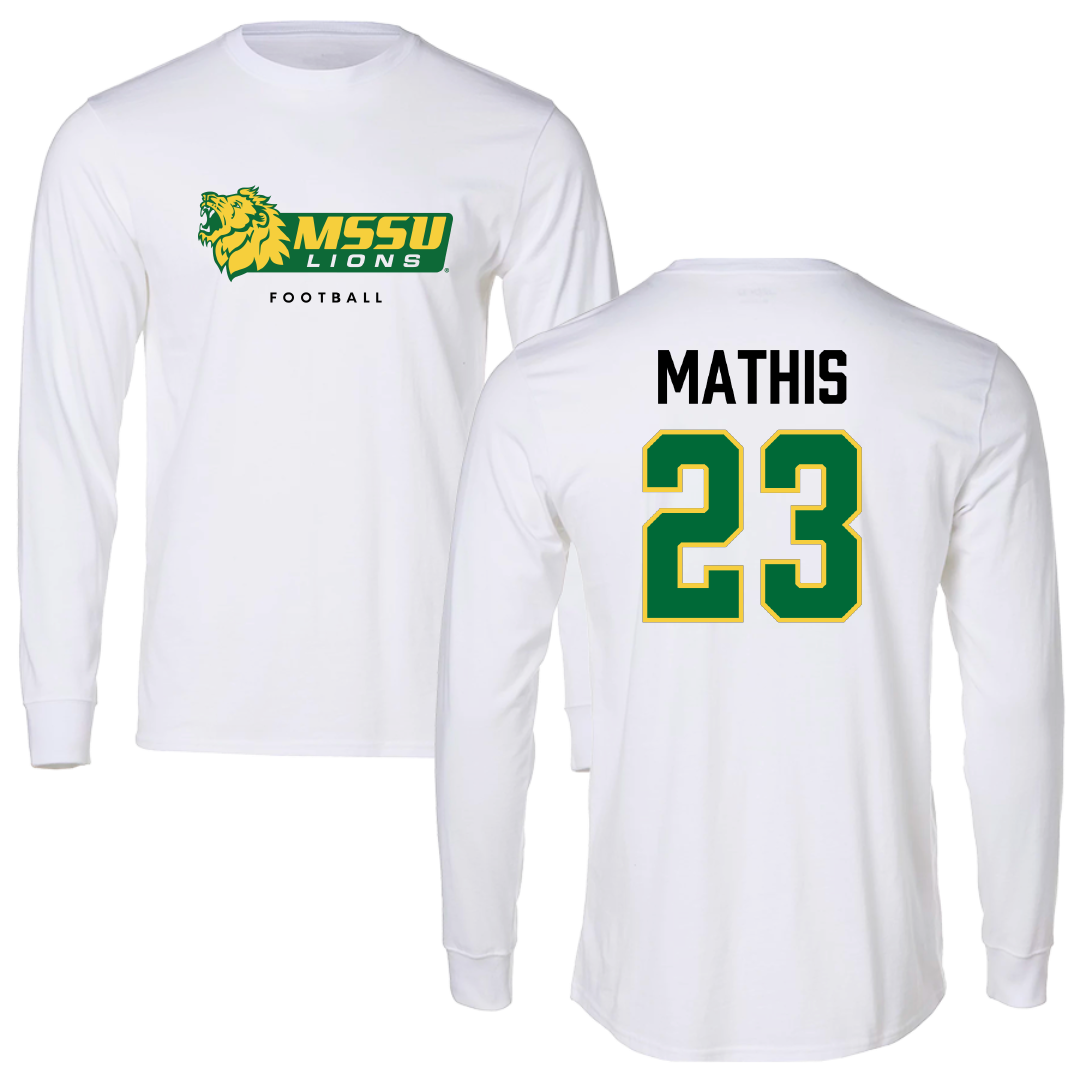 Missouri Southern State University Football White Long Sleeve - #23 Kaleb Mathis