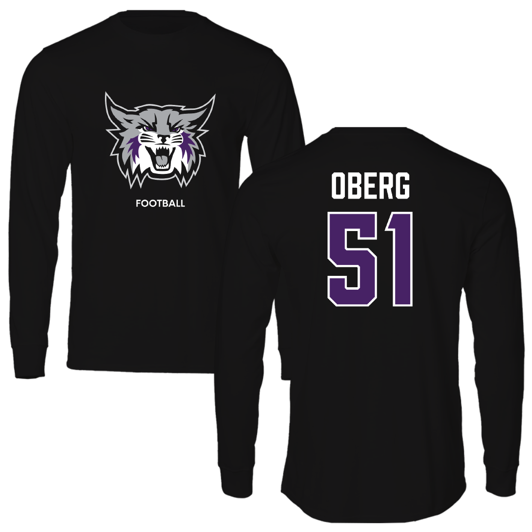 Weber State University Football Black Long Sleeve - #51 Ashden Oberg