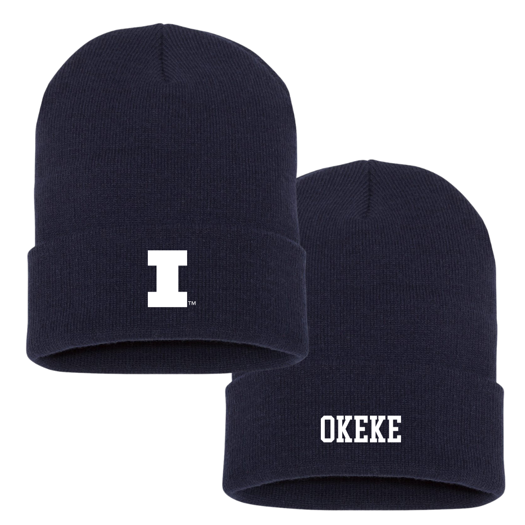 University of Illinois TF and XC Navy Beanie - Daryl Okeke