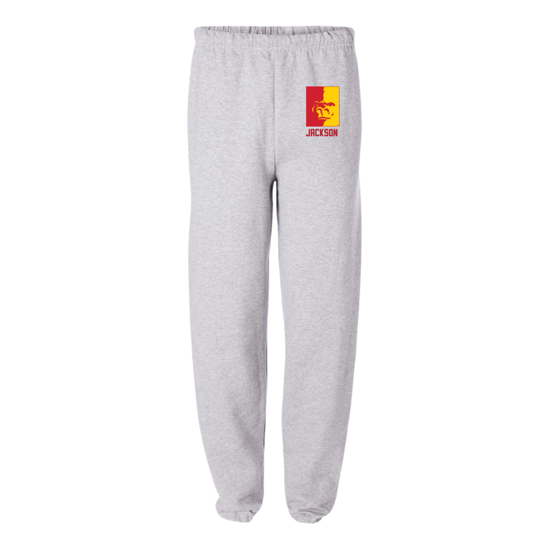 Pittsburg State University Basketball (M) Light Gray Sweatpants - #11 Evan Jackson