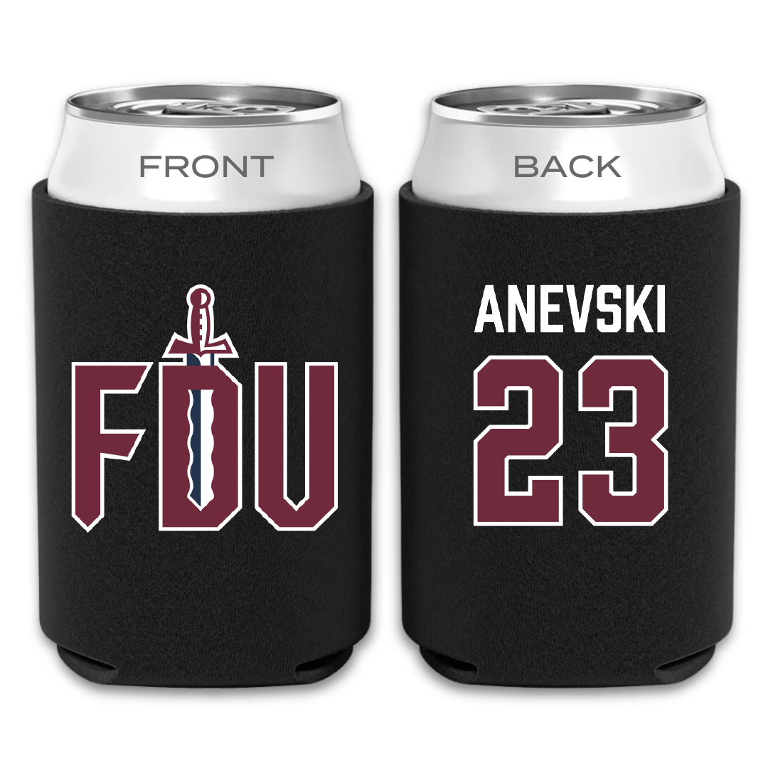 Fairleigh Dickinson University-Metropolitan Campus Soccer (M) Black Can Cooler - #23 Nathaniel Anevski