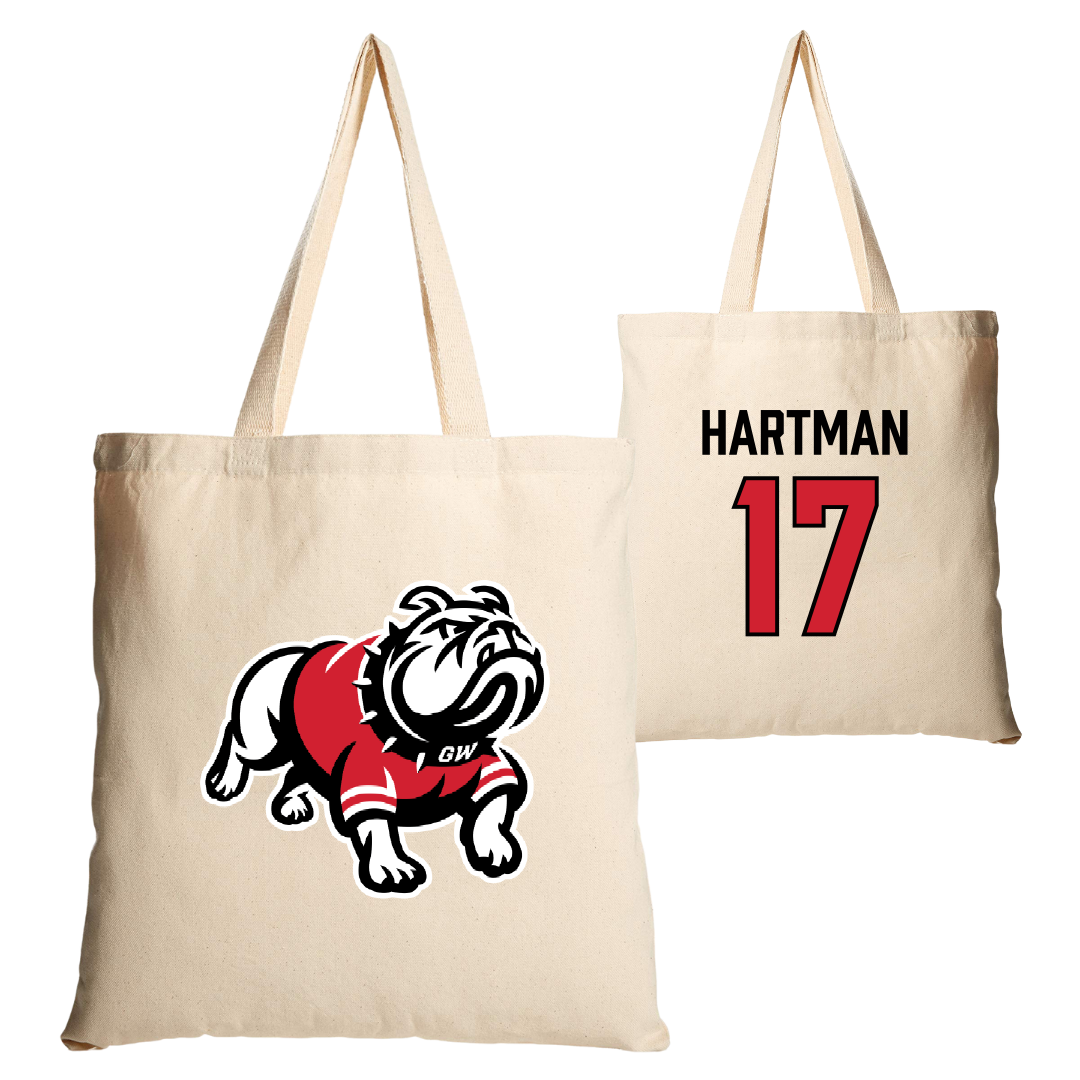 Gardner-Webb University Lacrosse (W) Tan Canvas Tote Bag - #17 Andrea Hartman