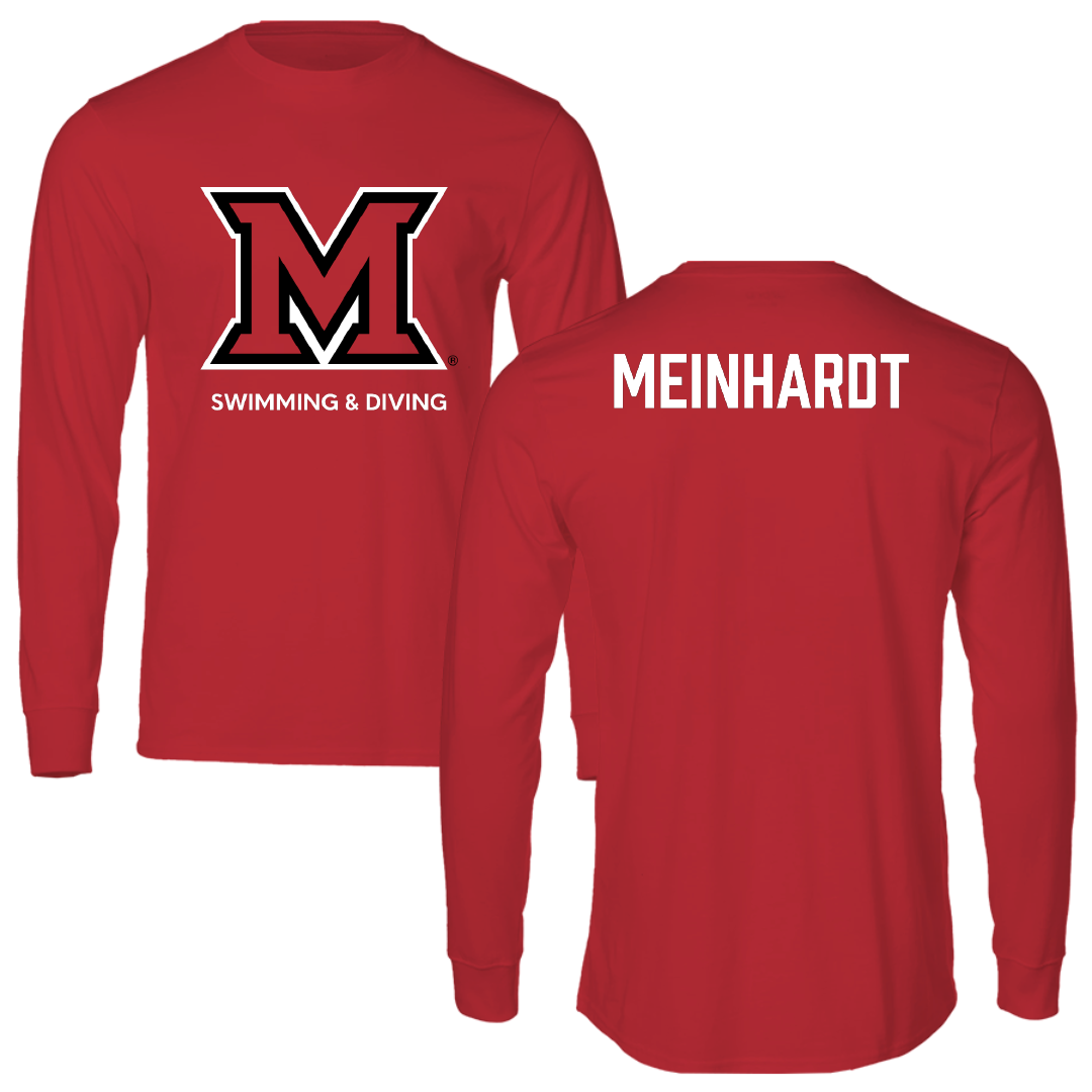 Miami University (Ohio) Swimming & Diving Red Performance Long Sleeve - Mia Meinhardt