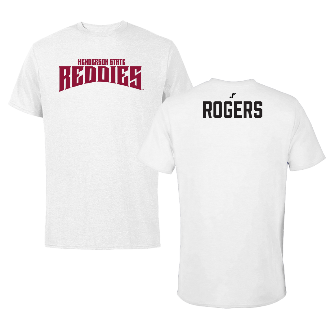 Henderson State University Football White Classic Performance Tee - Pierce Rogers