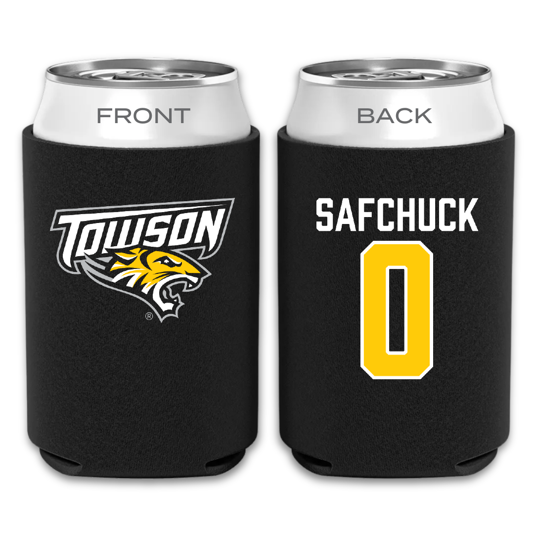 Towson University Lacrosse Black Can Cooler - #0 Savannah Safchuck