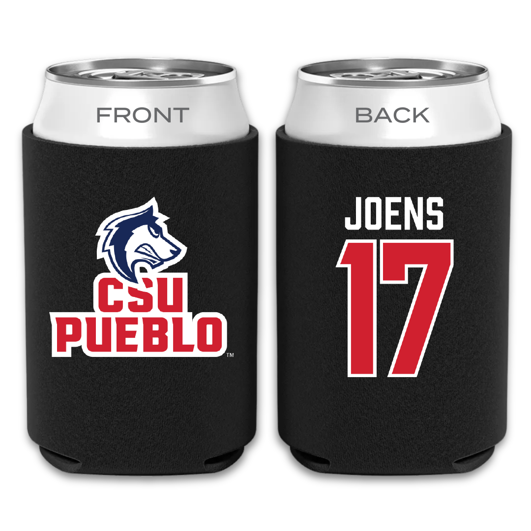 Colorado State University-Pueblo Volleyball Black Can Cooler - #17 Rayliene Joens