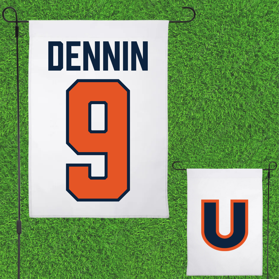 Utica University Field Hockey White Garden Flag - #9 Ally Dennin