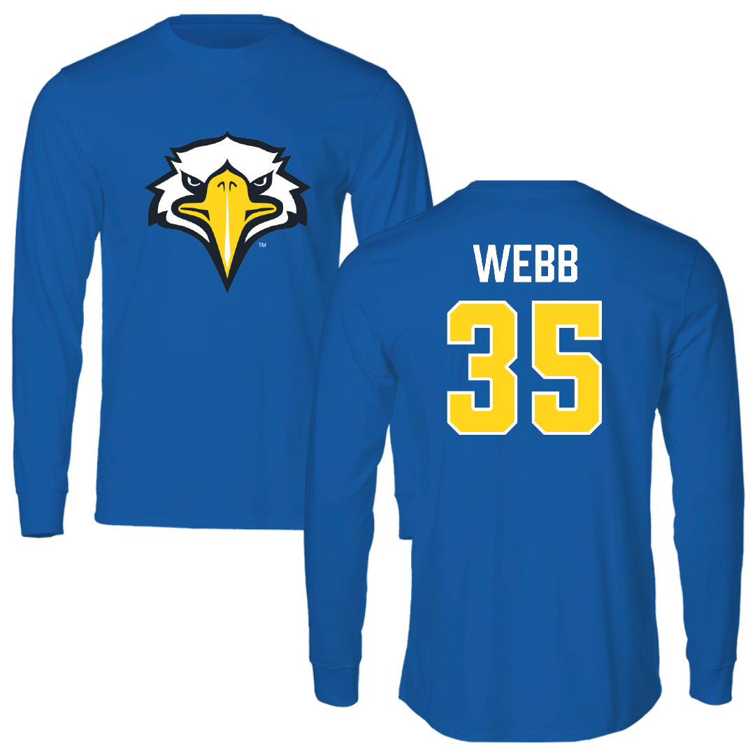 Morehead State University Football Blue Performance Long Sleeve - #35 Sidney Webb