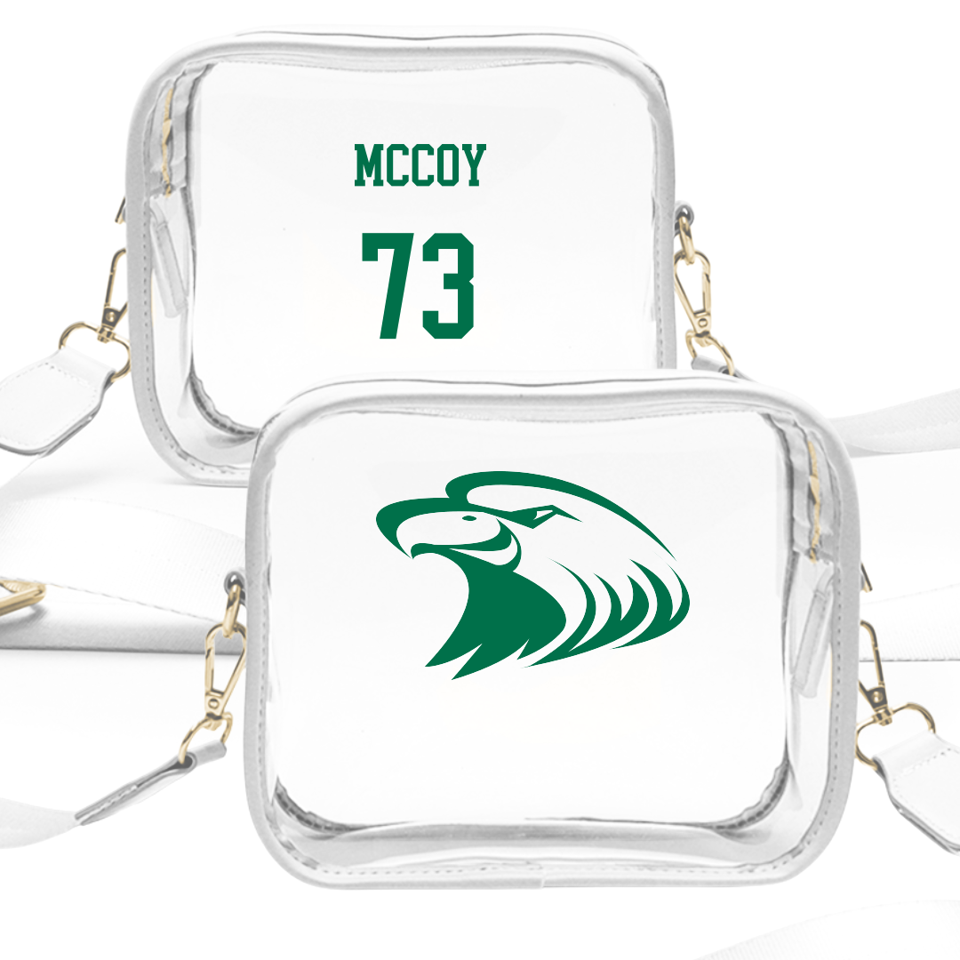 Central Methodist University Football White Clear Stadium Bag - #73 Adam McCoy