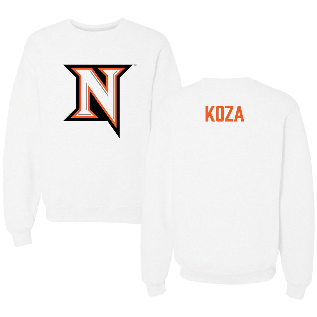 Northampton Community College Baseball White Crewneck - Nolan Koza