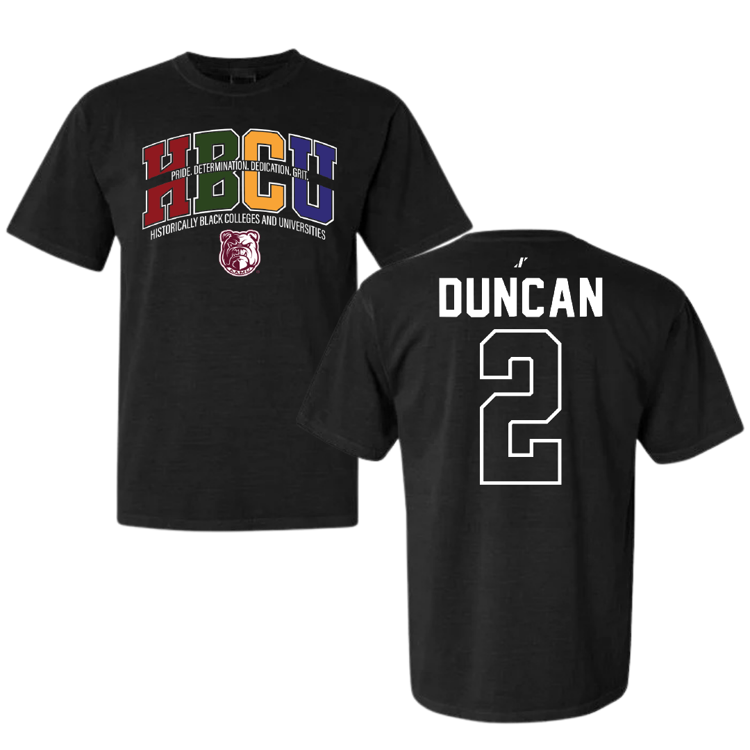 Alabama A&M University Baseball Black HBCU Comfort Colors Tee - #2 Kylan Duncan