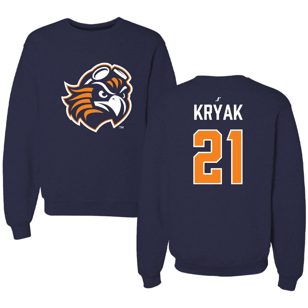 University of Tennessee at Martin Beach Volleyball Navy Crewneck - #21 Andrea Kryak