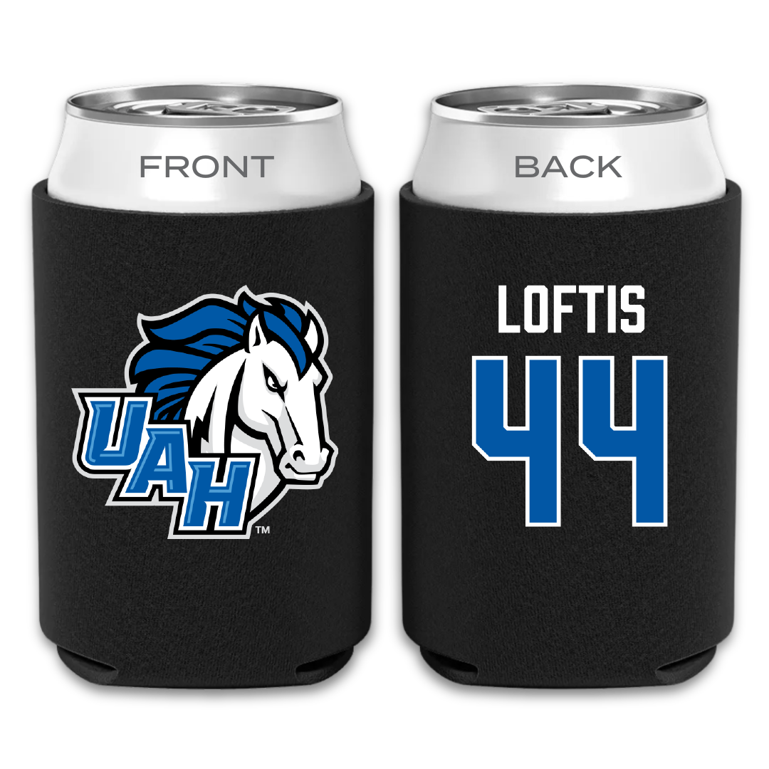 Huntsville Baseball Black Can Cooler - #44 Cole Loftis