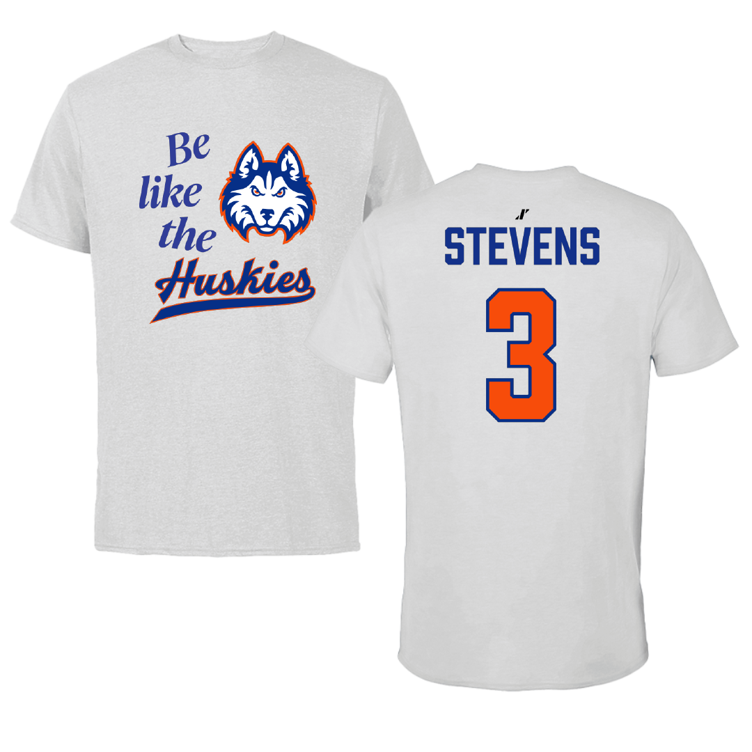 Houston Christian University Volleyball Light Gray Be Like Us Performance Tee - #3 Savanna Stevens
