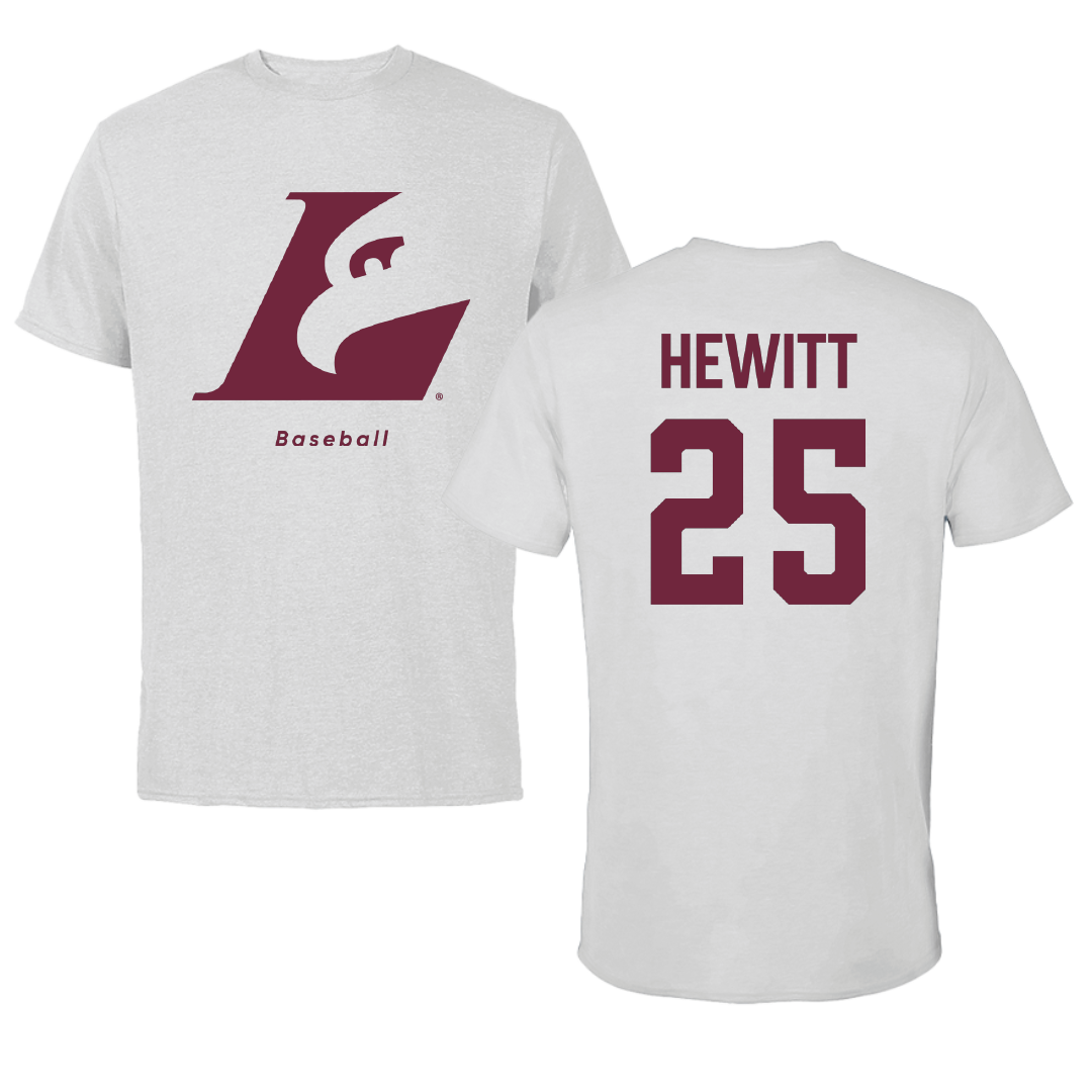 University of Wisconsin-La Crosse Baseball Light Gray Performance Tee - #25 Tyler Hewitt