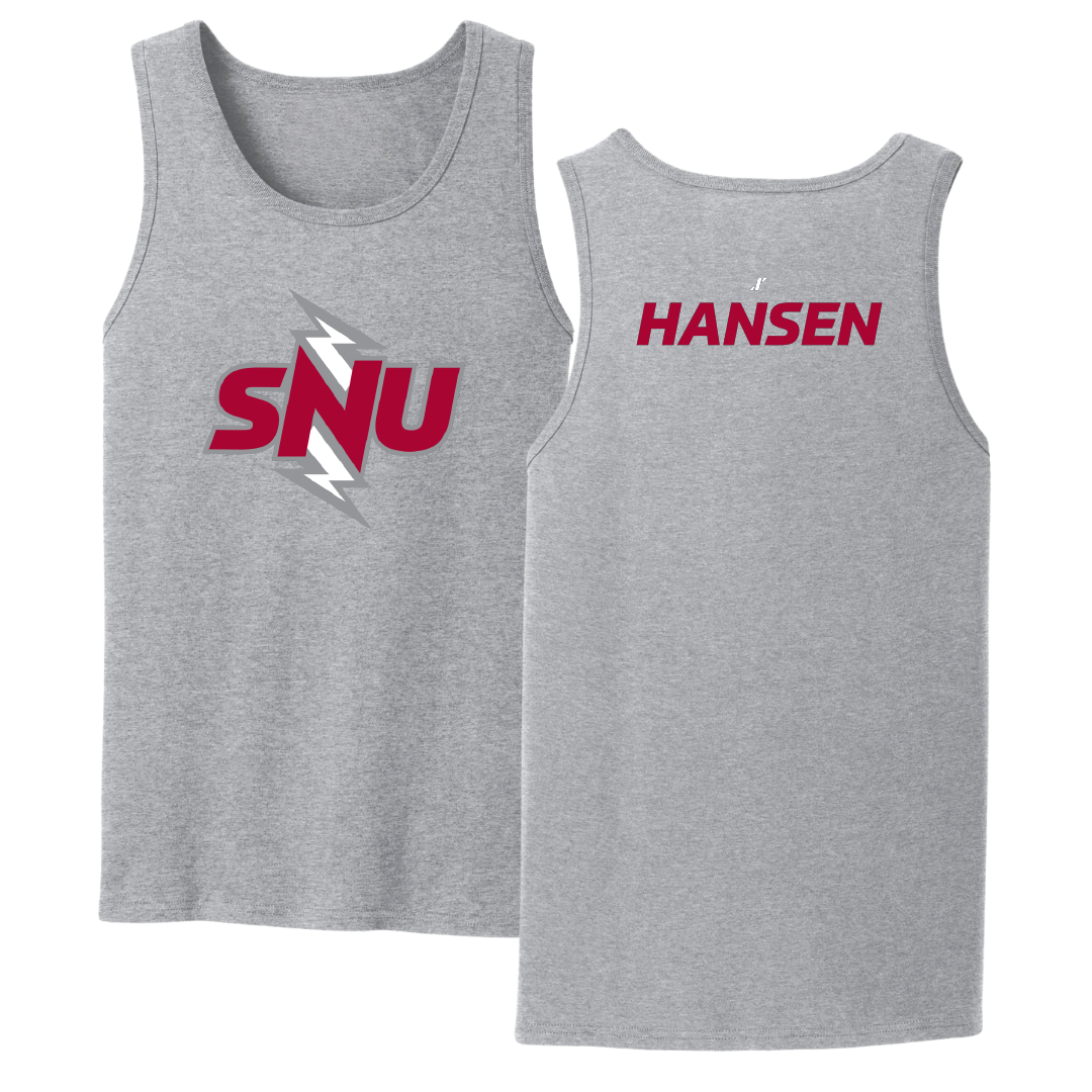 Southern Nazarene University Golf (M) Sport Gray Tank Top - Drew Hansen