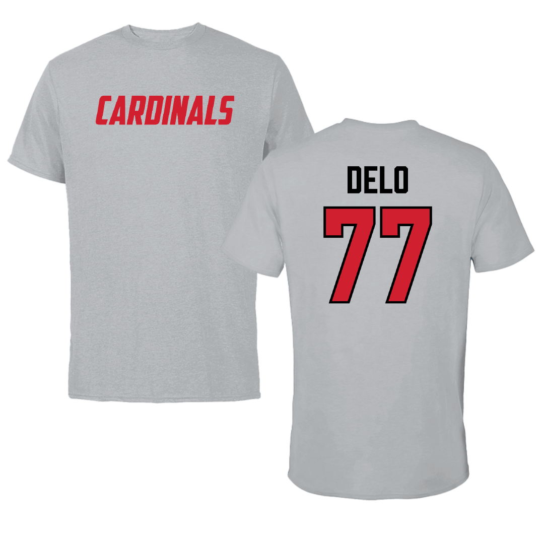 Wheeling University Soccer (M) Sport Gray Tee - #77 Daniel Delo