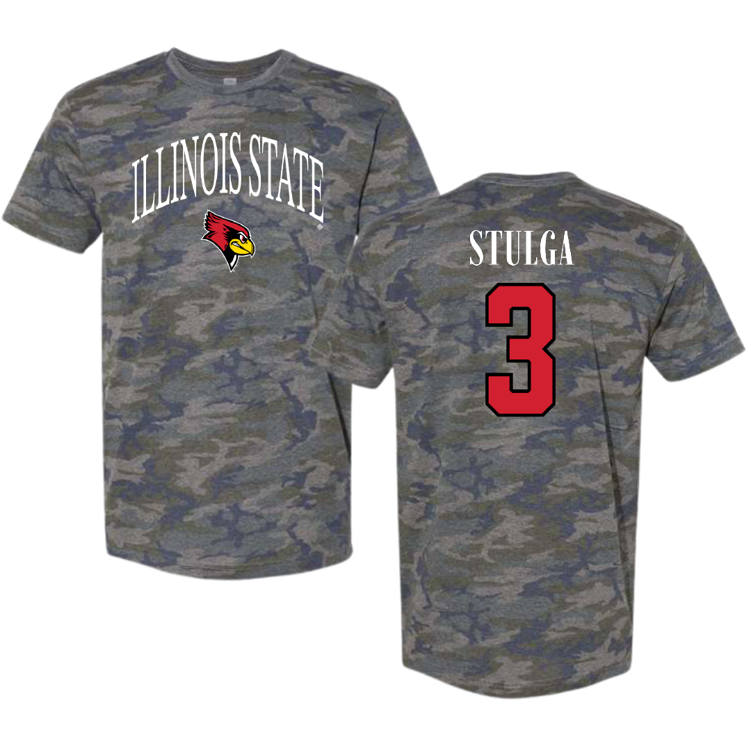 Illinois State University Baseball Vintage Camo Tee - #3 Luke Stulga