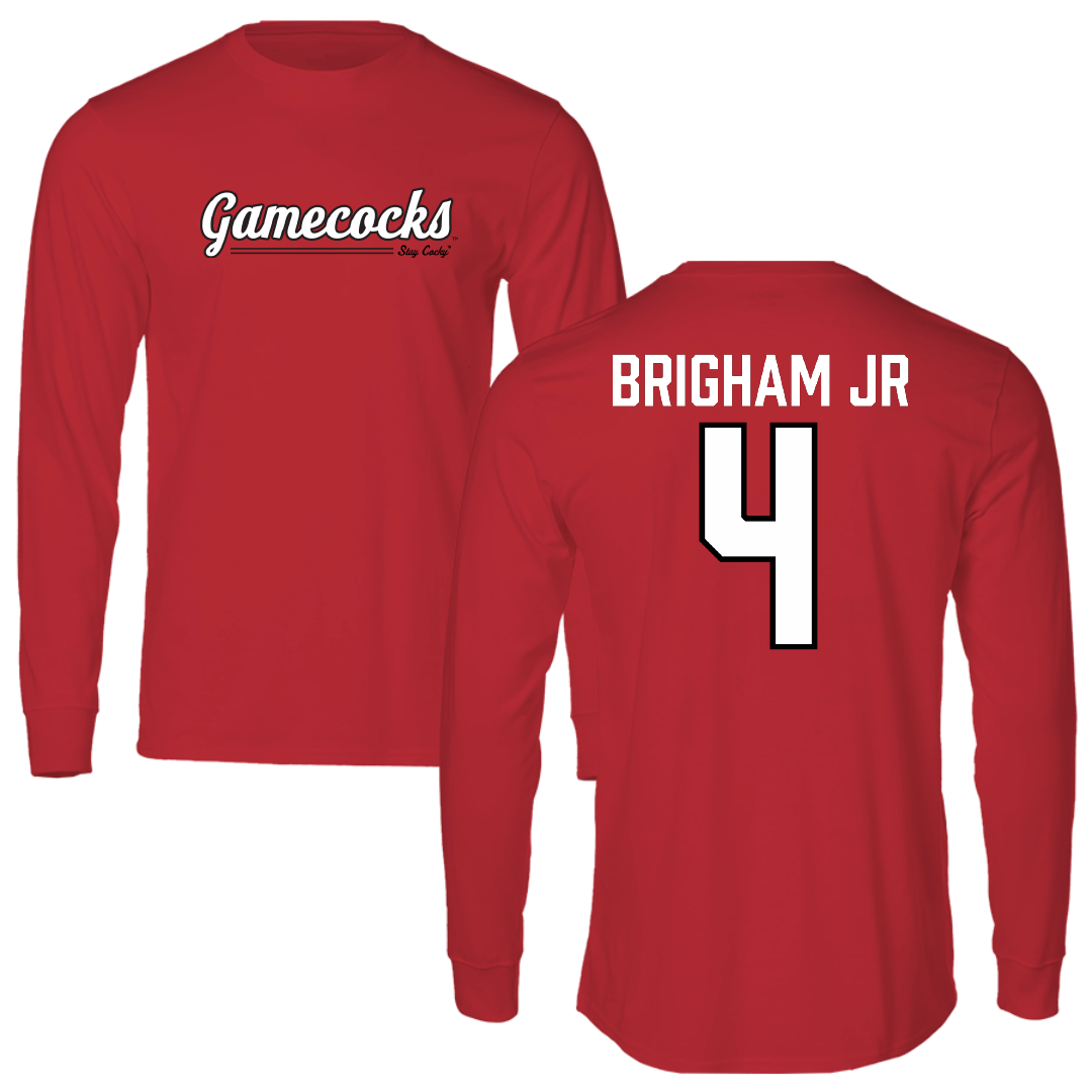 Jacksonville State University Basketball Red General Long Sleeve - #4 Marcellus Brigham Jr