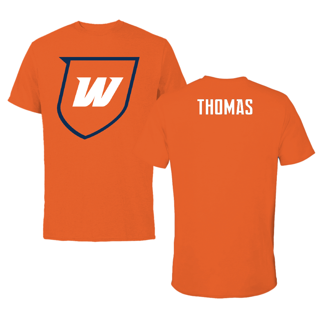 Western Connecticut State University Football Orange Wolves Performance Tee - William Thomas