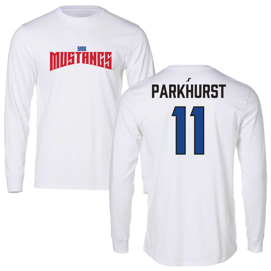 Southern Methodist University Soccer White Classic Performance Long Sleeve - #11 Zoë Parkhurst