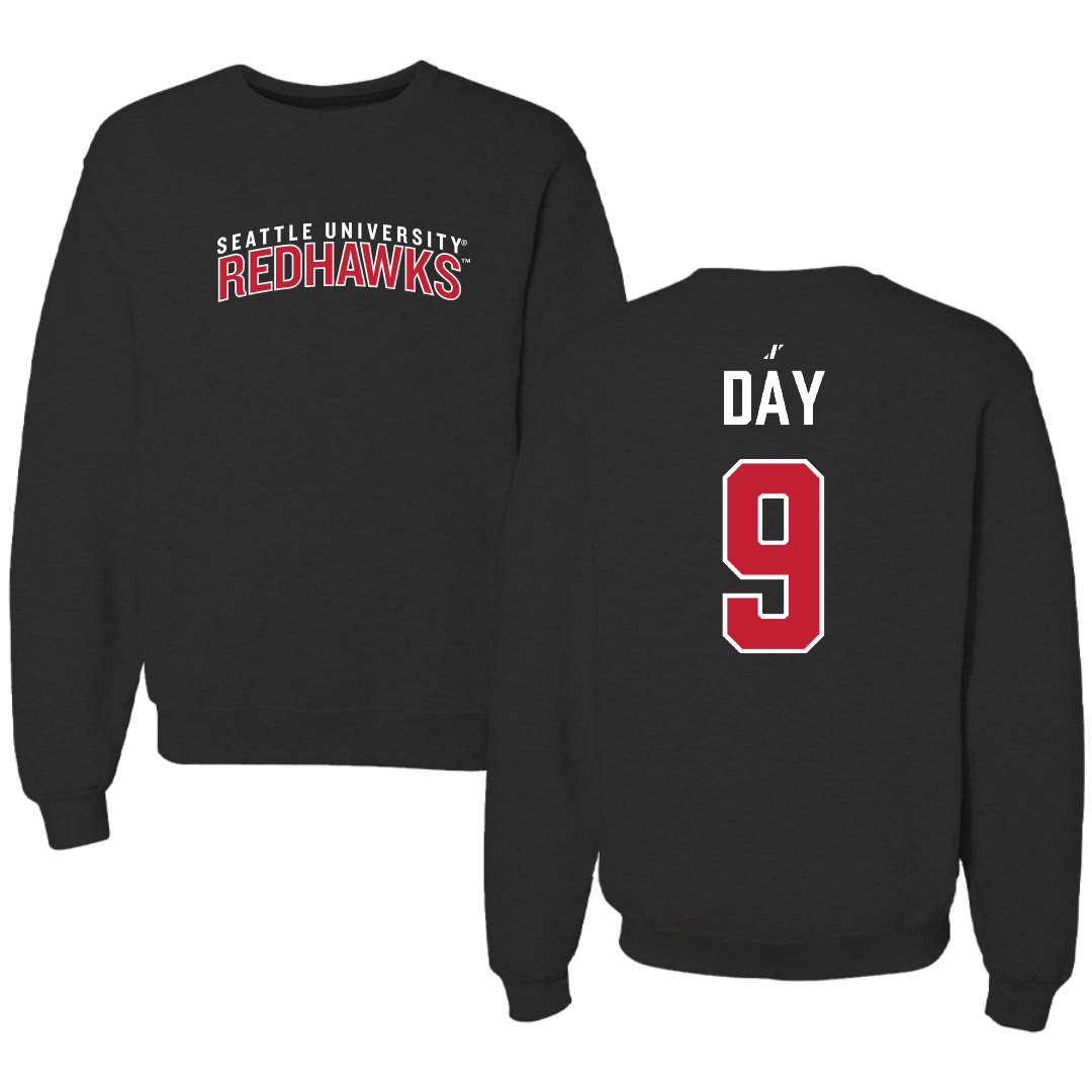 Seattle University Softball Black Crewneck - #9 Ava Day