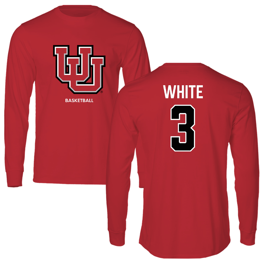 University of Utah Basketball (W) Red Block Performance Long Sleeve - #3 Lani White