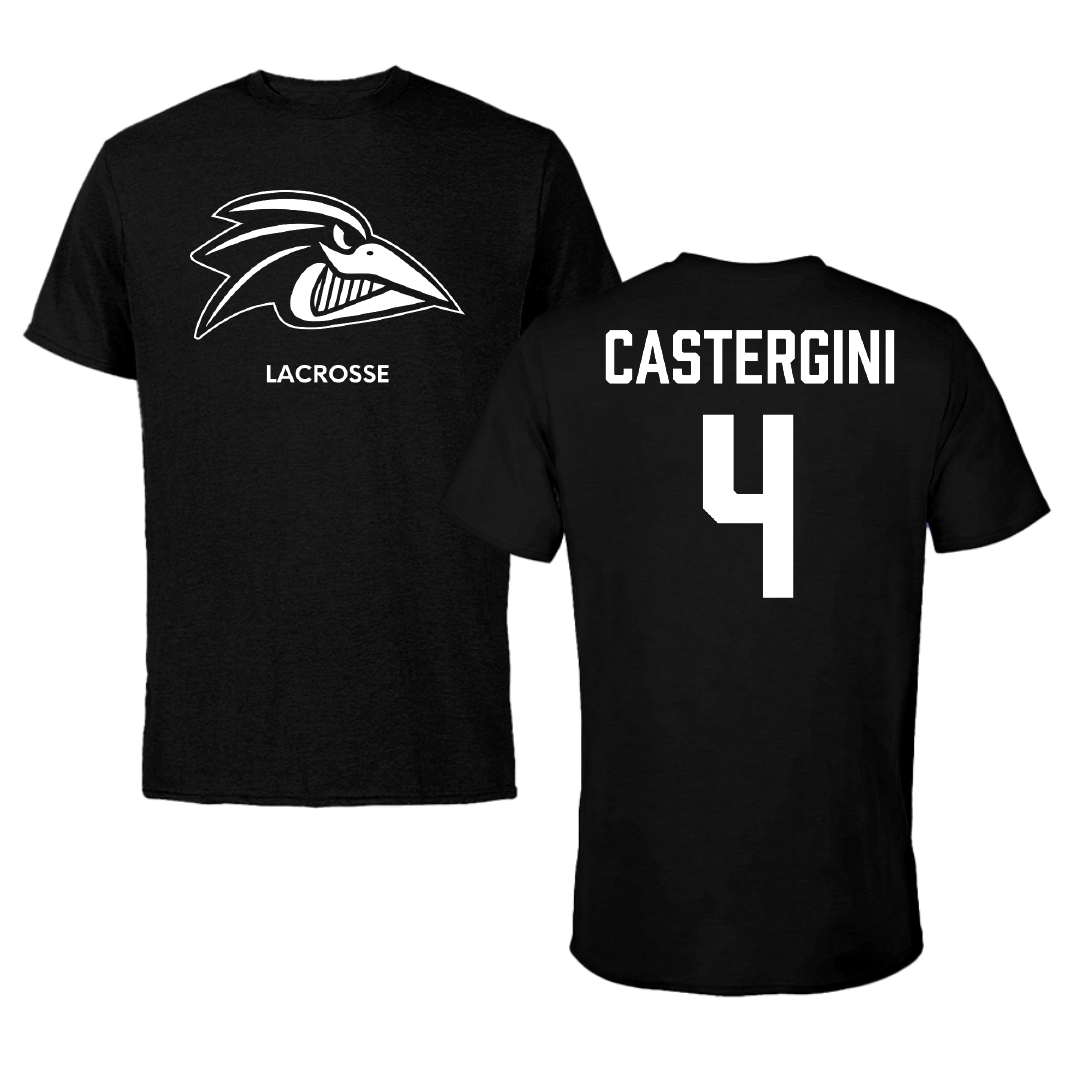 Franklin Pierce University Lacrosse (M) Black Tee - #4 Tayler Castergini