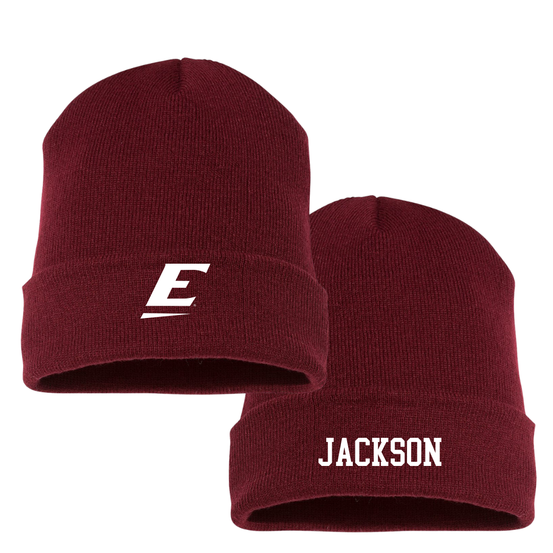 Eastern Kentucky University Football Maroon Beanie - #71 OBrien Jackson