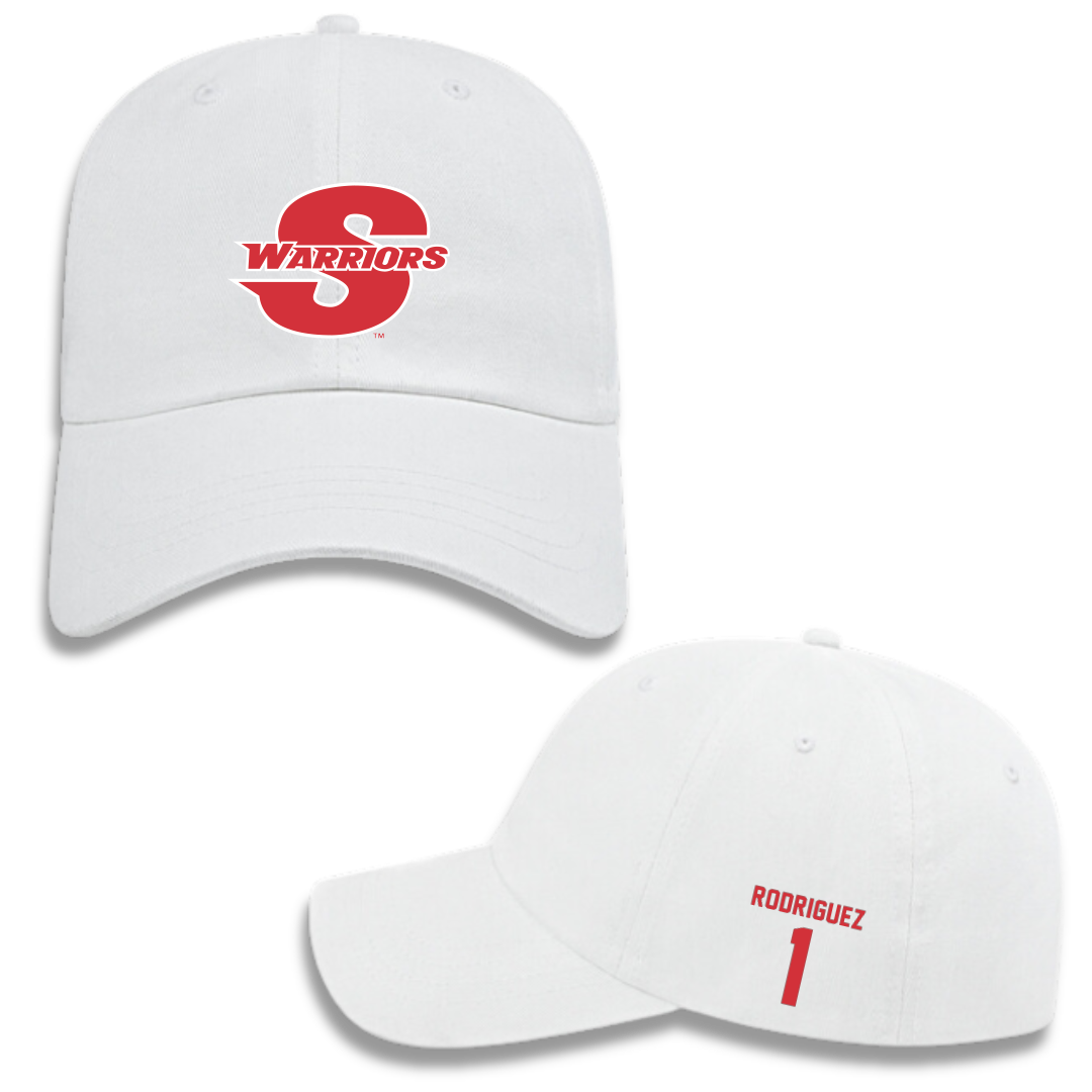 Stanislaus State Softball White Hat - #1 Katrina Rodriguez