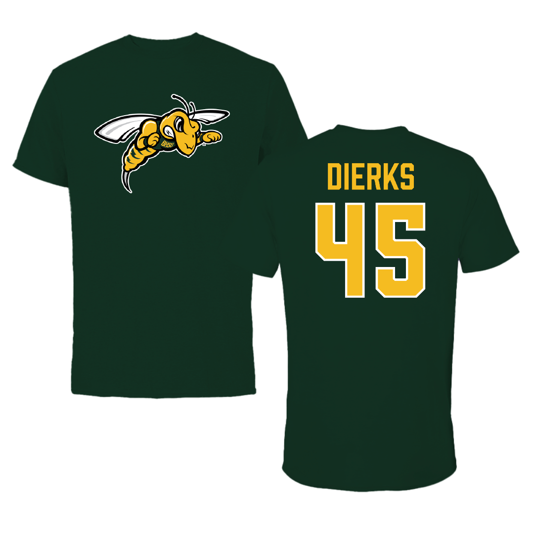 Black Hills State University Football Forest Green Tee - #45 Kolbe Dierks
