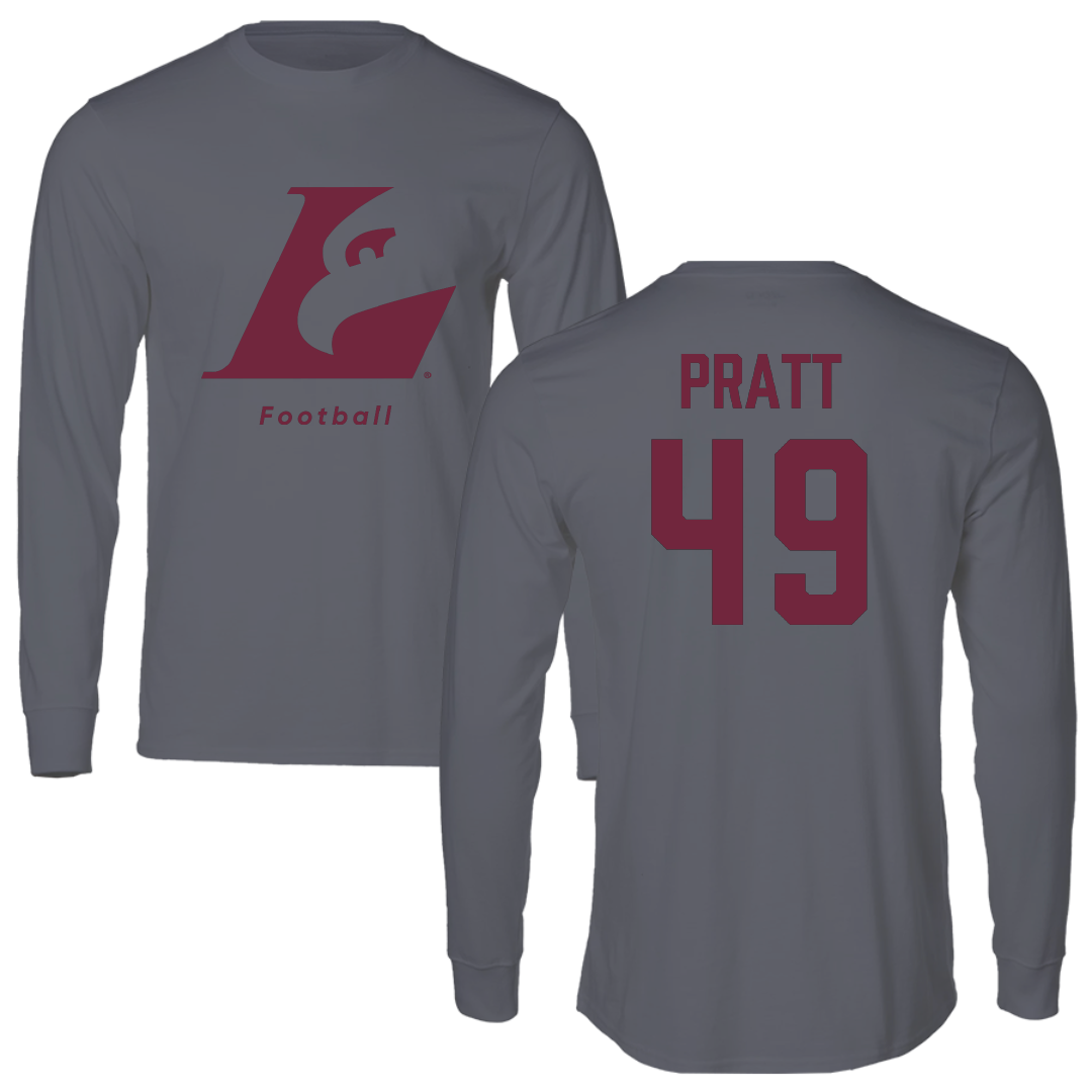 University of Wisconsin-La Crosse Football Dark Gray Long Sleeve - #49 Maddox Pratt
