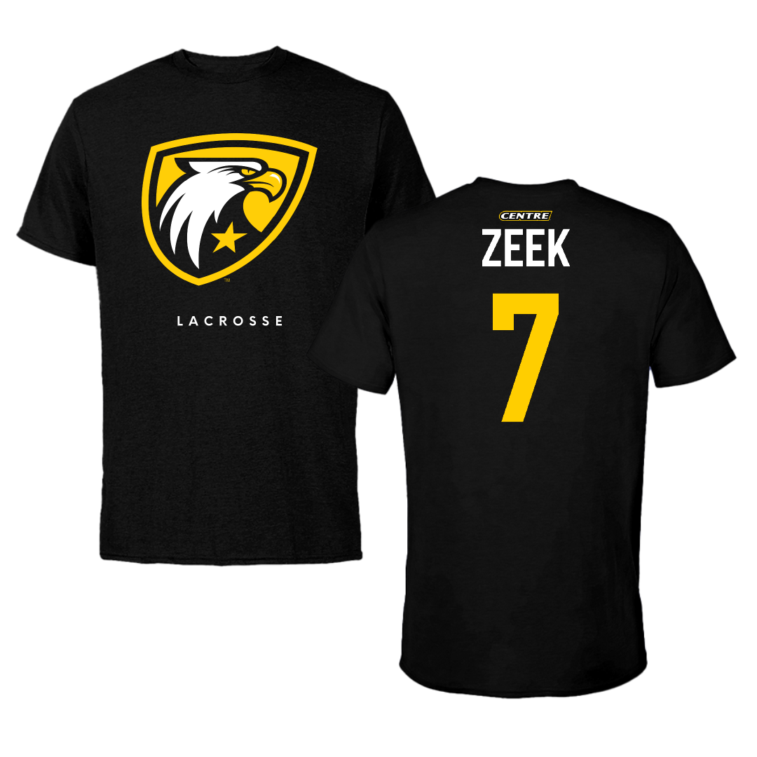 Centre College Lacrosse (W) Black Performance Tee - #7 Catherine Zeek
