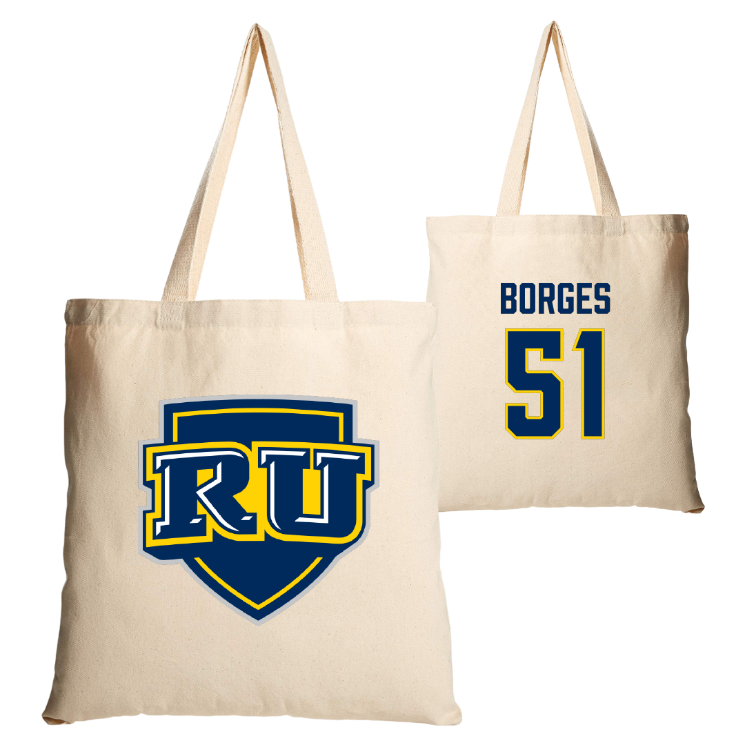 Regis University (Colorado) Baseball Tan Canvas Tote Bag - #51 Carson Borges