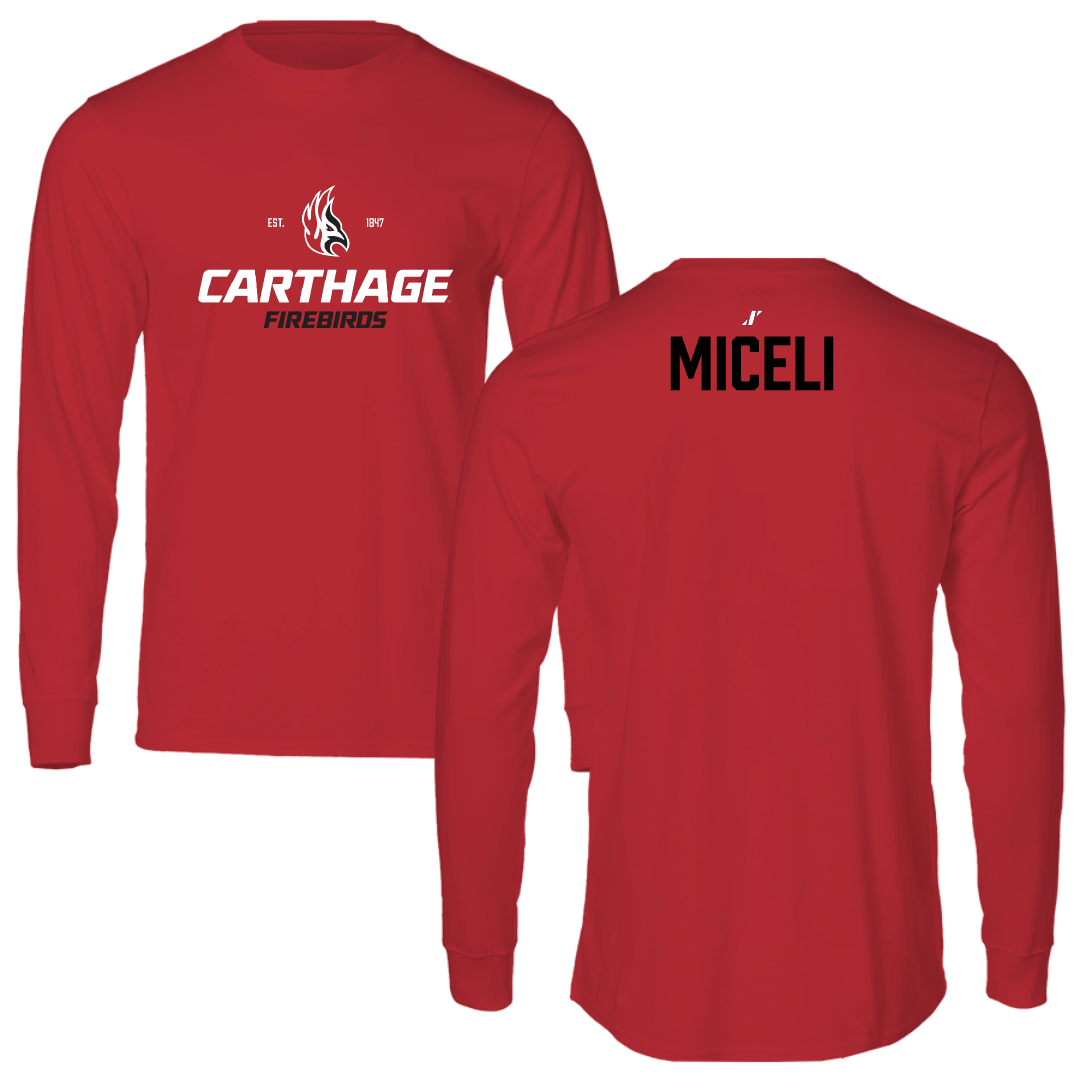 Carthage College Soccer Red General Long Sleeve - Theron Miceli