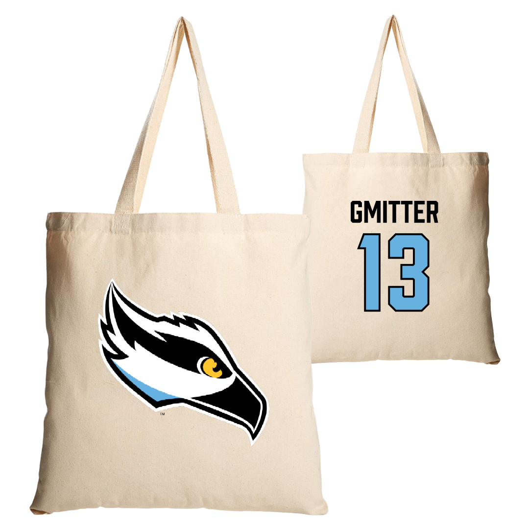 Stockton University Baseball Tan Canvas Tote Bag - #13 Joe Gmitter