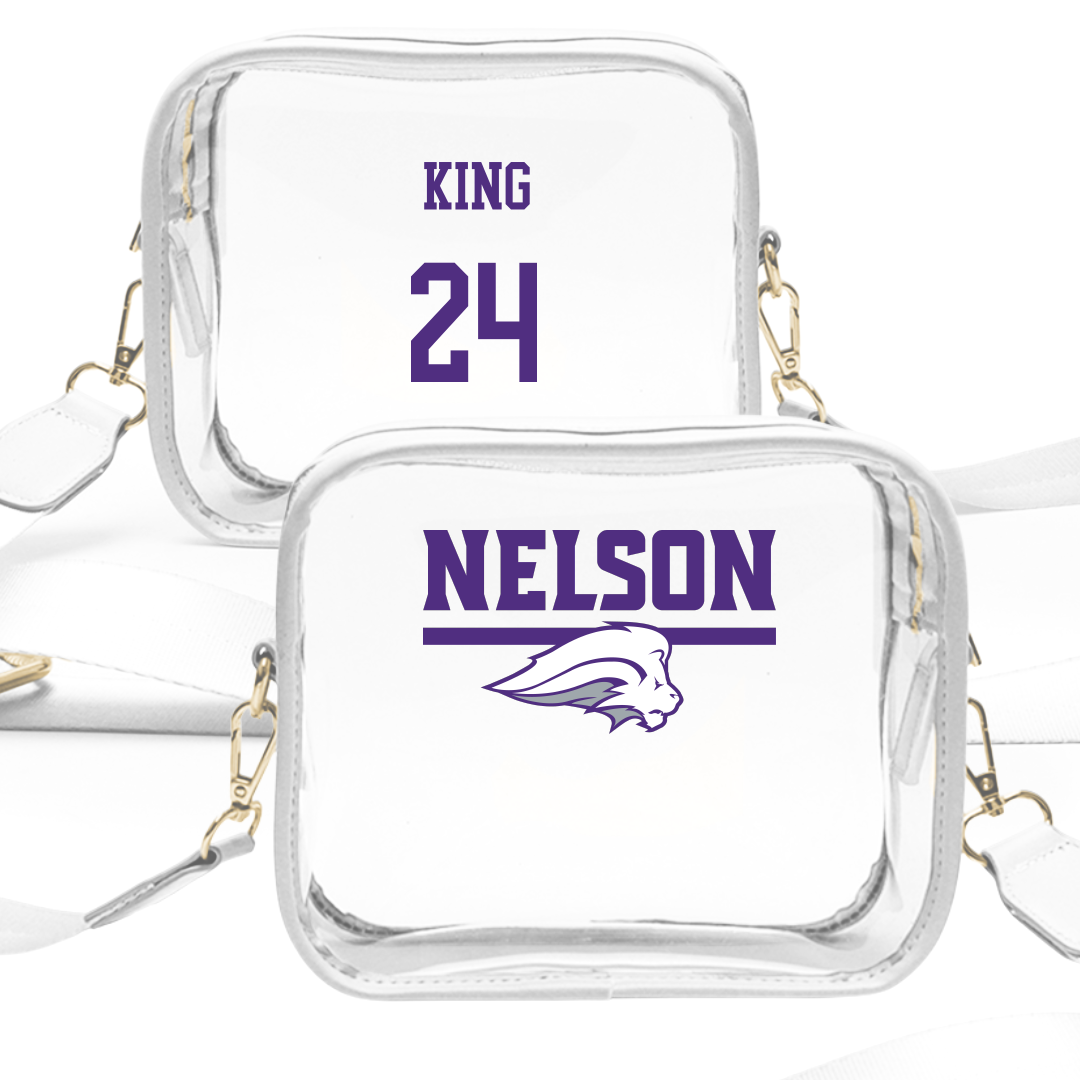Nelson University Softball White Clear Stadium Bag - #24 Juli King