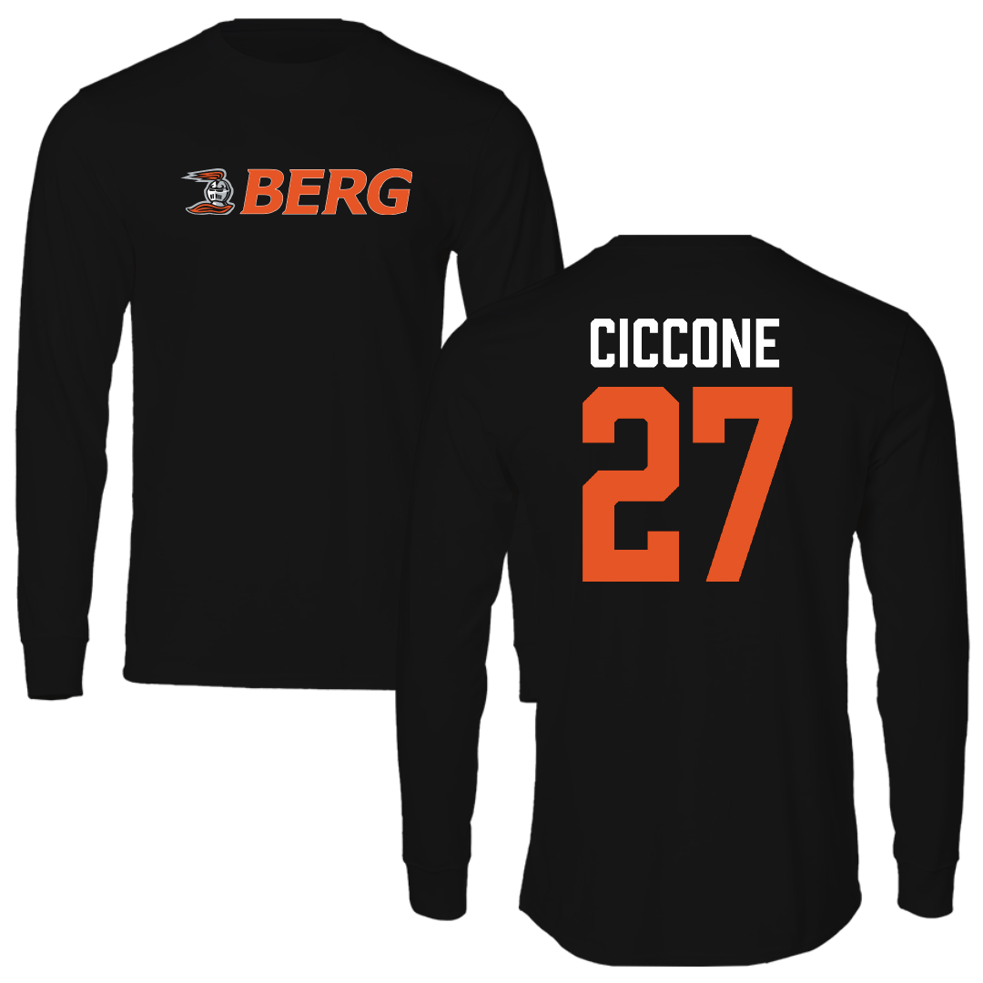 Heidelberg University Lacrosse Black Performance Long Sleeve - #27 Nick Ciccone