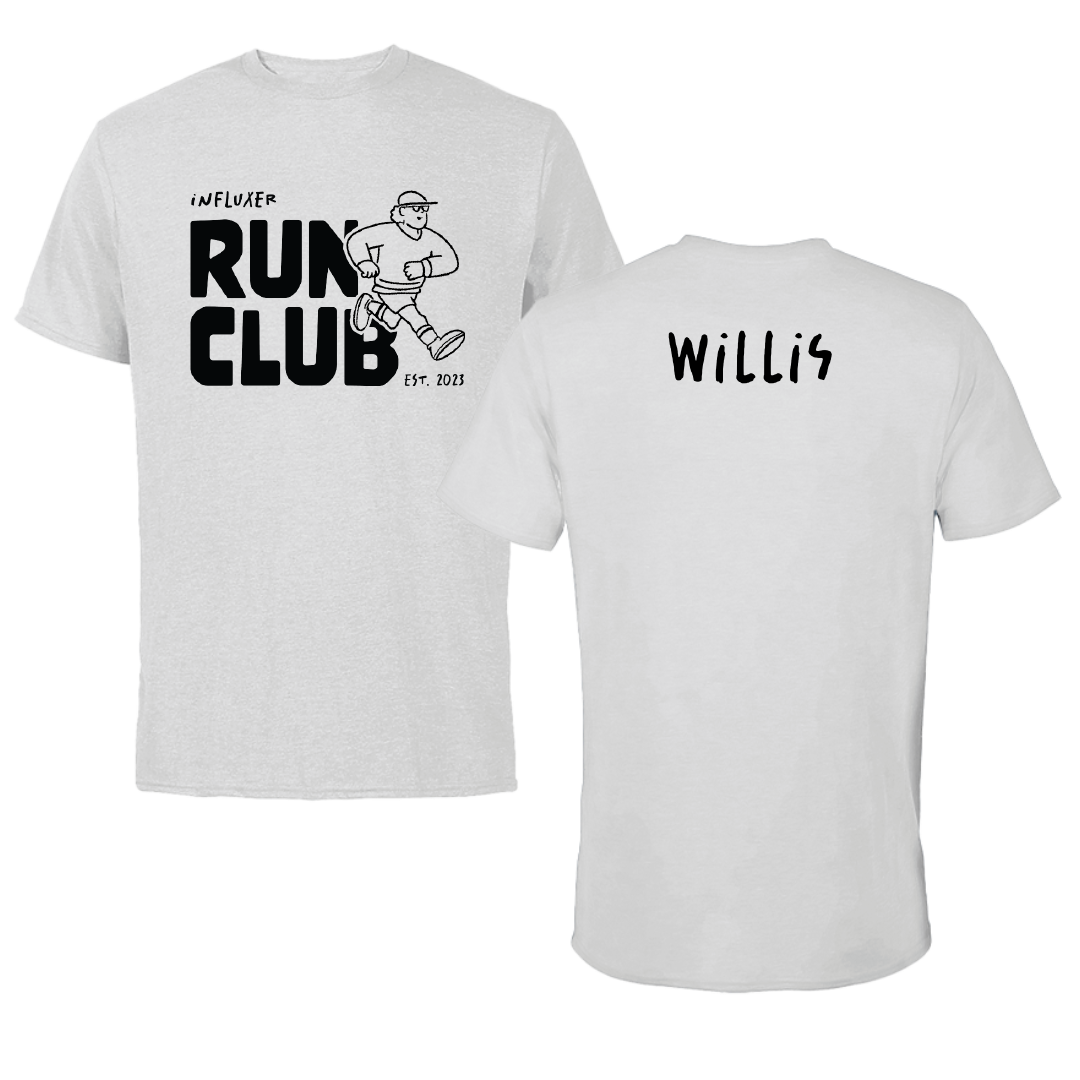 East Carolina University TF and XC Light Gray Influxer Run Club Performance Tee - Jon Willis
