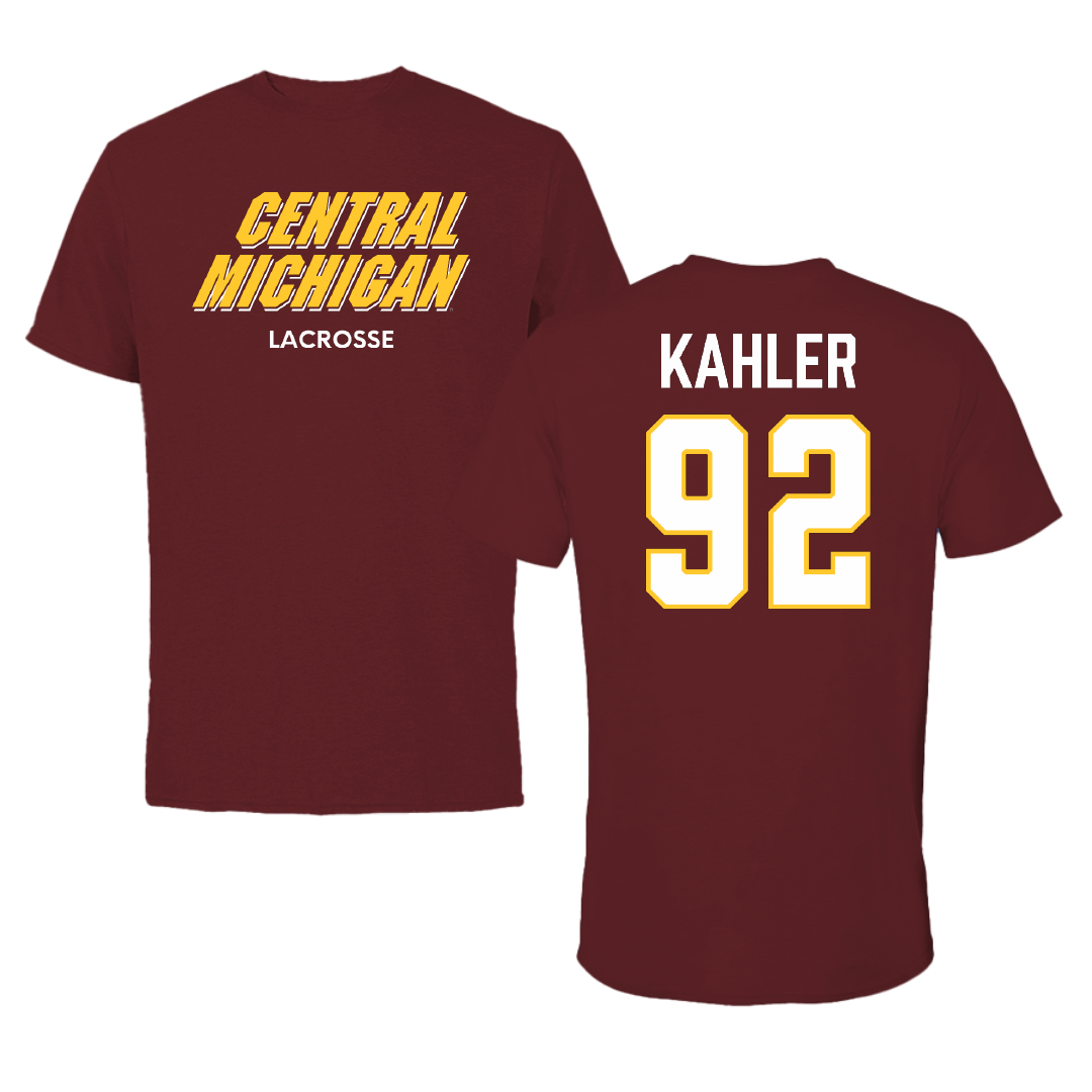 Central Michigan University Lacrosse (W) Maroon Tee - #92 Leila Kahler