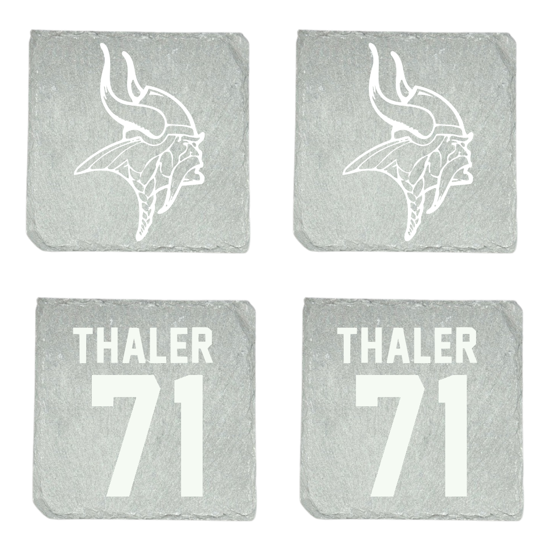 Valley City State University Football Stone Coaster (4 Pack)  - #71 Nolan Thaler