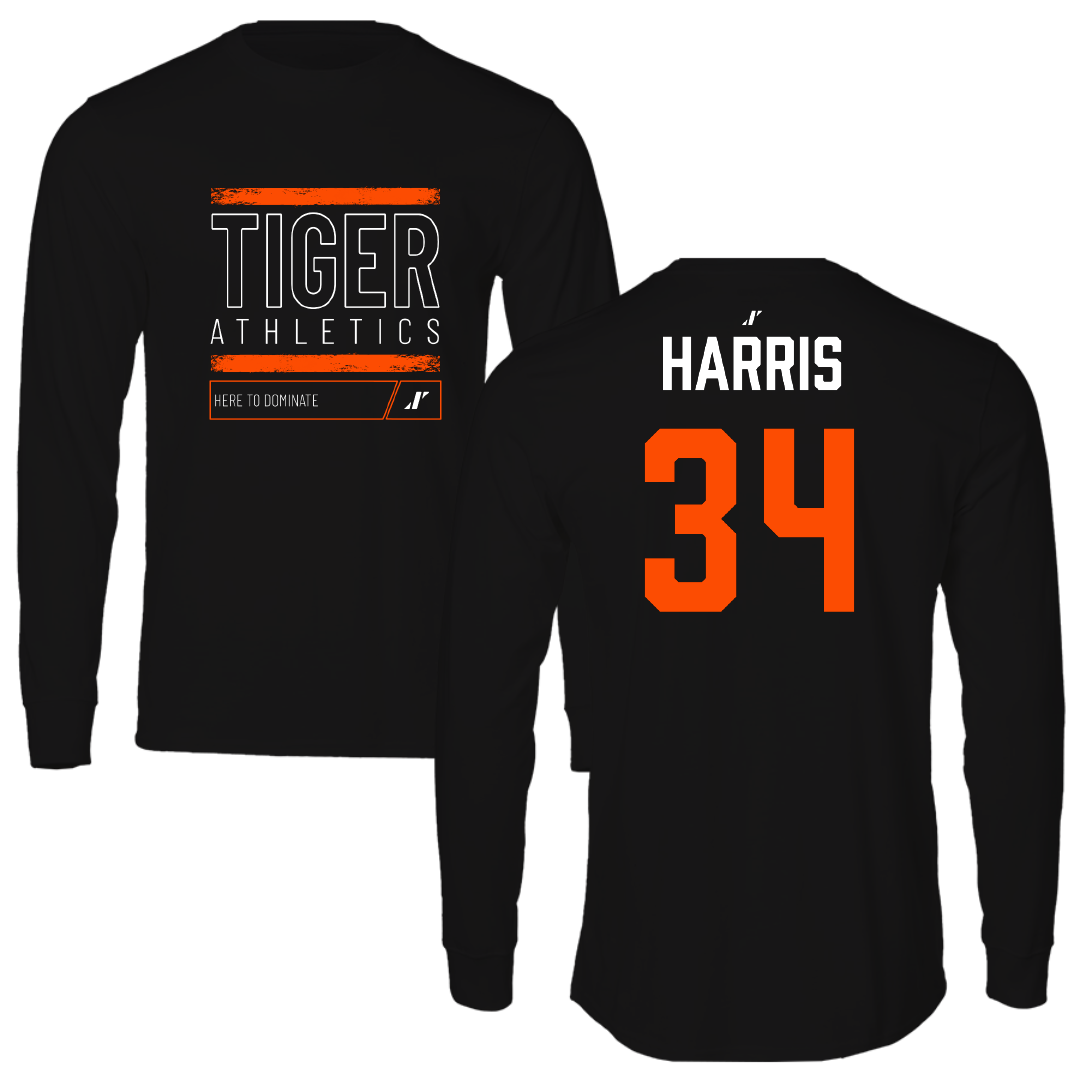 East Central University Softball Black Dominate Performance Long Sleeve - #34 Lylith Harris