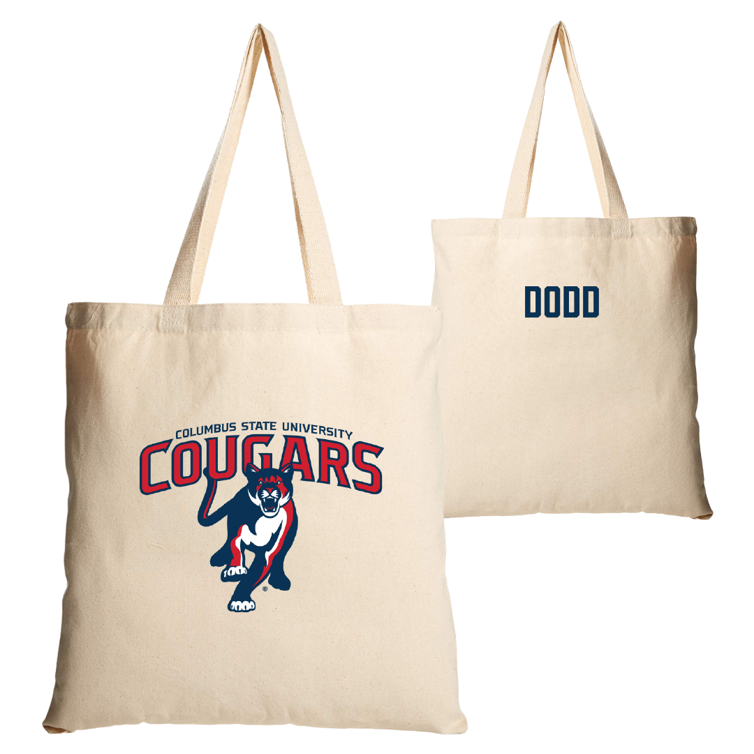 Columbus State University TF and XC Tan Canvas Tote Bag - Brandon Dodd